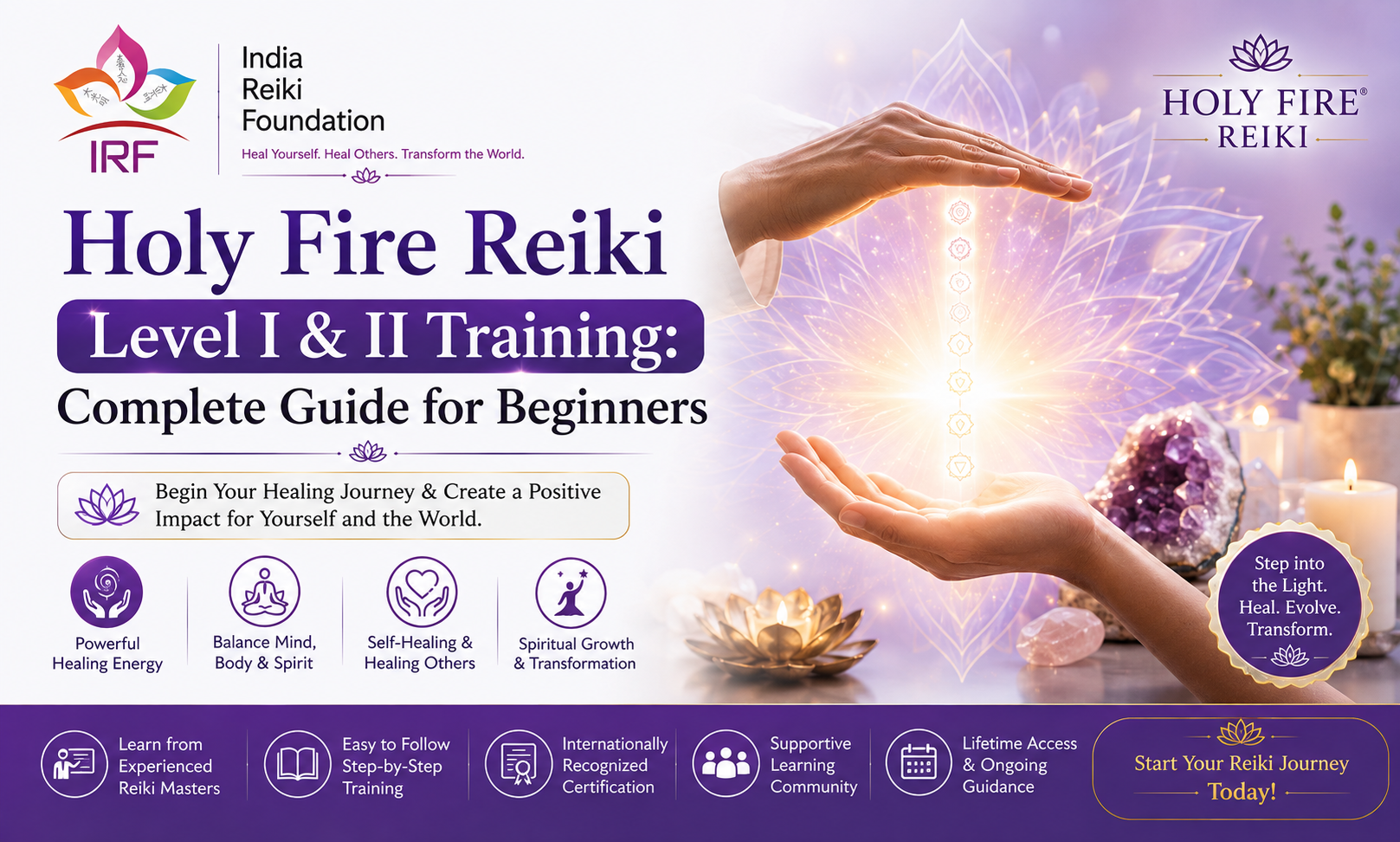 Holy Fire Reiki Level 1 & 2 Training- inda reiki cour